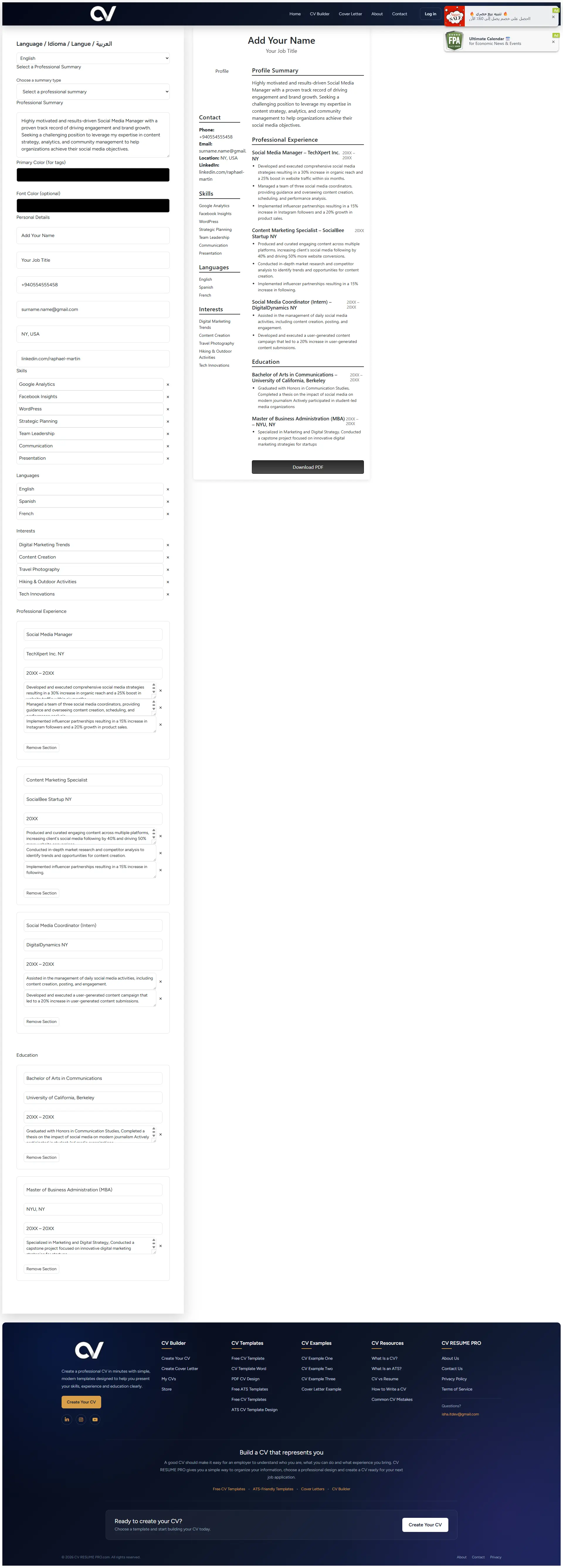 Free ATS-friendly CV templates – pass applicant tracking systems